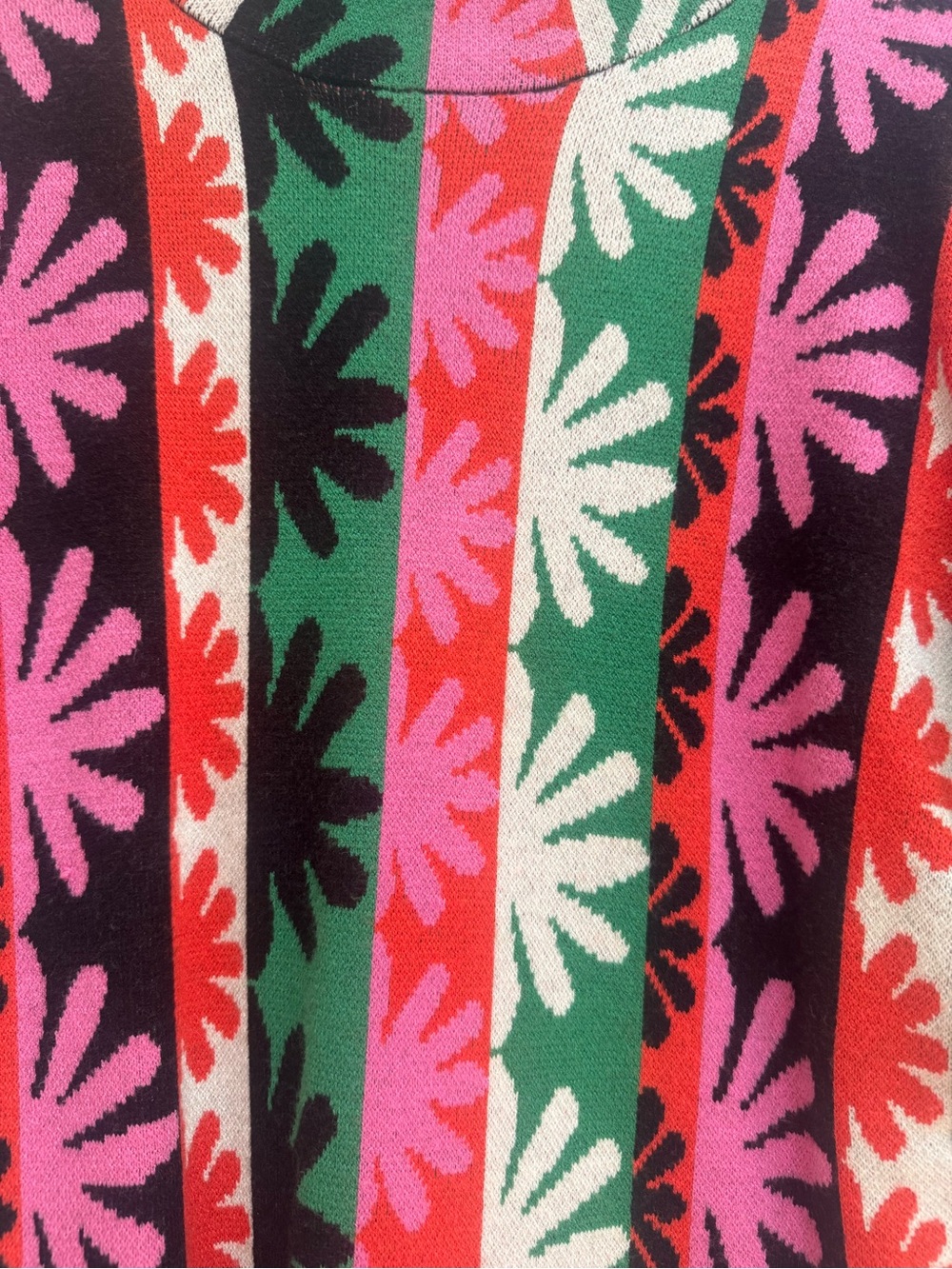 Anthropologie Nina Floral Stripe Knit Mod Dress - Picture 7 of 10